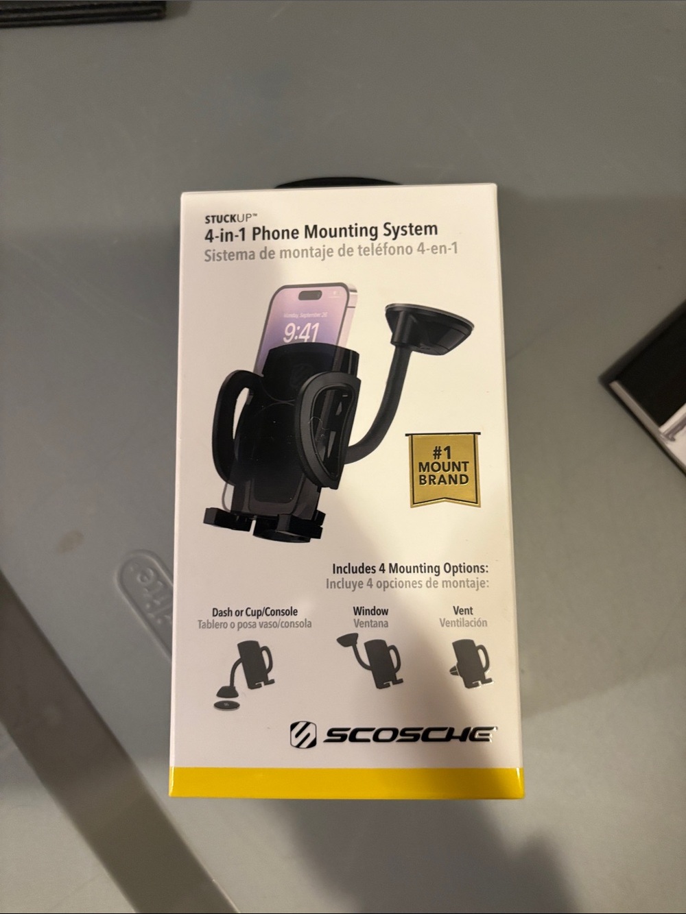 Scosche 4-in-1 Phone Mounting System - Black